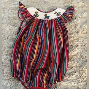 Colorful Striped Kids One Piece
